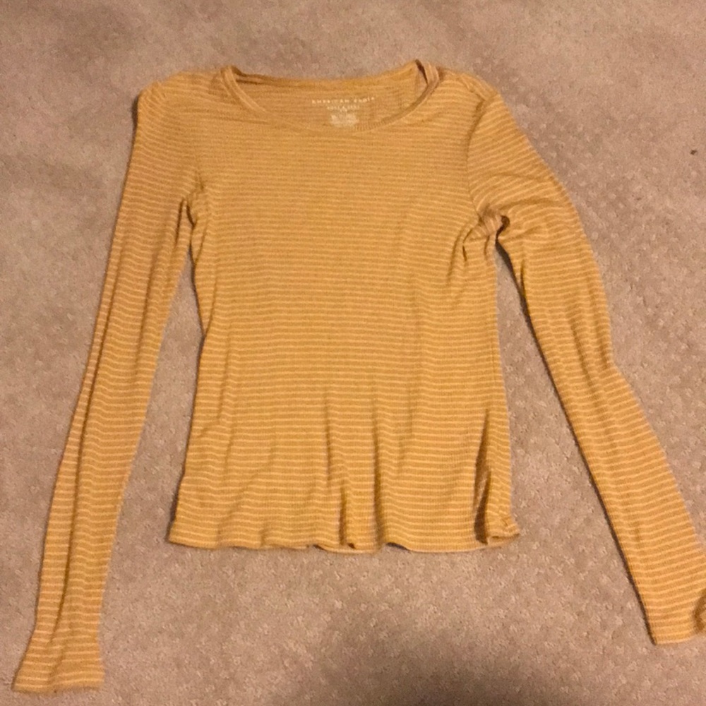 Striped yellow american eagle long sleeve